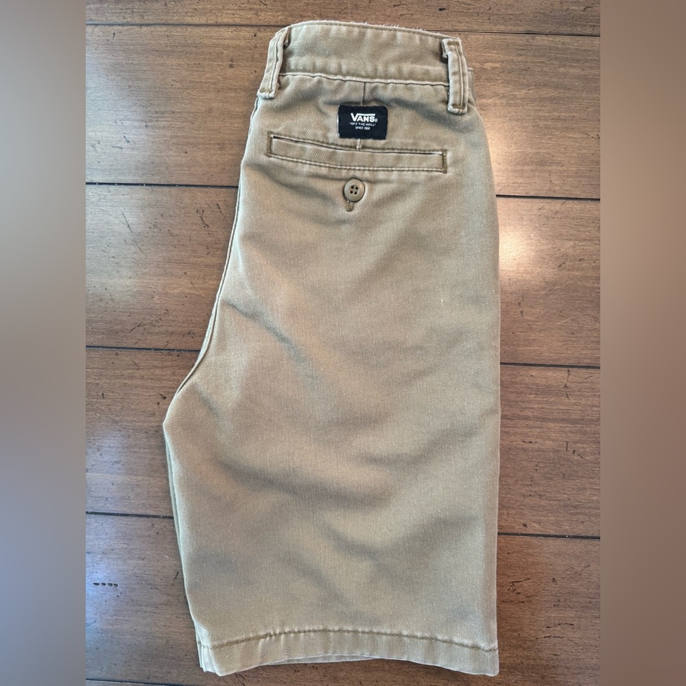 Vans Youth Khaki Tan Shorts, Size 27